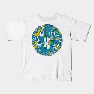 Retro Wave Circle of Music Kids T-Shirt